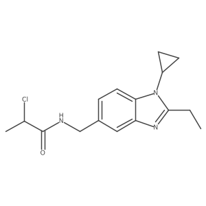 2-chloro-N-[(1-cyclopropyl-2-ethyl-1H-1,3-benzodiazol-5-yl)methyl]propanamide结构式