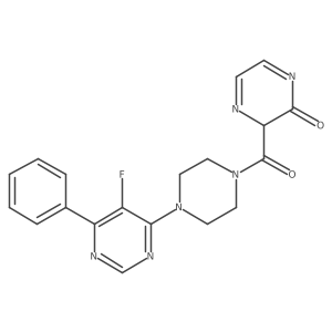 2-[4-(5-fluoro-6-phenylpyrimidin-4-yl)piperazine-1-carbonyl]-2H-pyrazin-3-one结构式