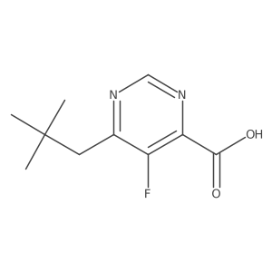 6-(2,2-Dimethylpropyl)-5-fluoropyrimidine-4-carboxylic acid Structure