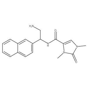 N-[2-amino-1-(naphthalen-2-yl)ethyl]-1,3-dimethyl-2-oxo-2,3-dihydro-1H-imidazole-4-carboxamide结构式