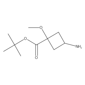 Tert-butyl 3-amino-1-methoxycyclobutane-1-carboxylate结构式