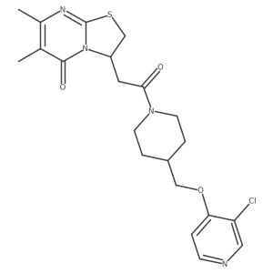 3-[2-(4-{[(3-chloropyridin-4-yl)oxy]methyl}piperidin-1-yl)-2-oxoethyl]-6,7-dimethyl-2H,3H,5H-[1,3]thiazolo[3,2-a]pyrimidin-5-one结构式