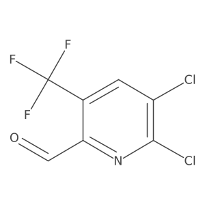 5,6-Dichloro-3-(trifluoromethyl)pyridine-2-carbaldehyde Structure