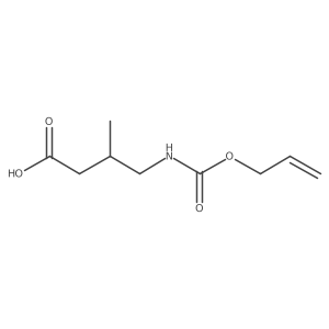 (3R)-3-methyl-4-{[(prop-2-en-1-yloxy)carbonyl]amino}butanoic acid结构式