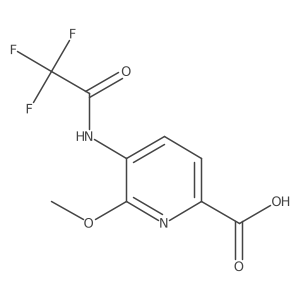 6-Methoxy-5-(2,2,2-trifluoroacetamido)pyridine-2-carboxylic acid结构式
