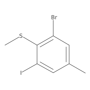 (2-Bromo-6-iodo-4-methylphenyl)(methyl)sulfane Structure