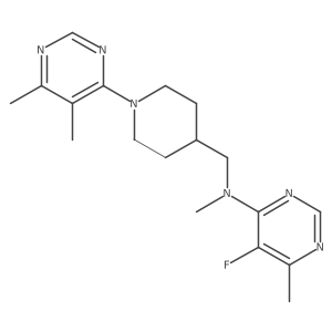 N-{[1-(5,6-dimethylpyrimidin-4-yl)piperidin-4-yl]methyl}-5-fluoro-N,6-dimethylpyrimidin-4-amine Structure