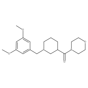 4-{1-[(3,5-Dimethoxyphenyl)methyl]piperidine-3-carbonyl}morpholine Structure