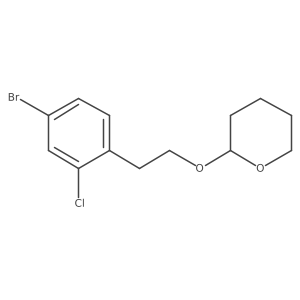 2-(4-Bromo-2-chlorophenethoxy)tetrahydro-2H-pyran Structure