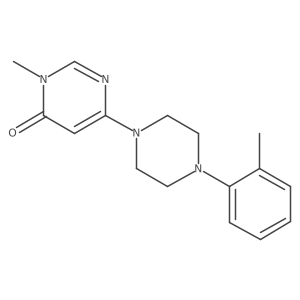 3-Methyl-6-[4-(2-methylphenyl)piperazin-1-yl]-3,4-dihydropyrimidin-4-one结构式