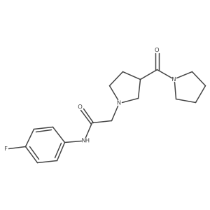 N-(4-fluorophenyl)-2-[3-(pyrrolidine-1-carbonyl)pyrrolidin-1-yl]acetamide Structure