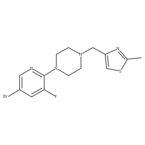 1-(5-Bromo-3-fluoropyridin-2-yl)-4-[(2-methyl-1,3-thiazol-4-yl)methyl]piperazine结构式