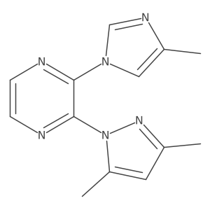 2-(3,5-dimethyl-1H-pyrazol-1-yl)-3-(4-methyl-1H-imidazol-1-yl)pyrazine Structure
