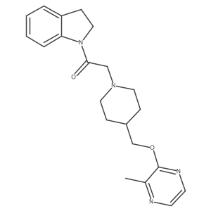 1-(2,3-dihydro-1H-indol-1-yl)-2-(4-{[(3-methylpyrazin-2-yl)oxy]methyl}piperidin-1-yl)ethan-1-one Structure