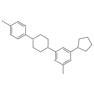 4-[4-(5-Fluoropyridin-2-yl)piperazin-1-yl]-2-methyl-6-(pyrrolidin-1-yl)pyrimidine结构式