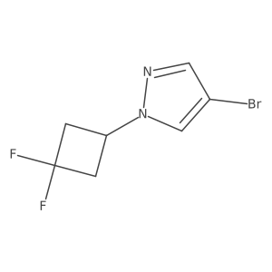 4-Bromo-1-(3,3-difluorocyclobutyl)-1H-pyrazole结构式