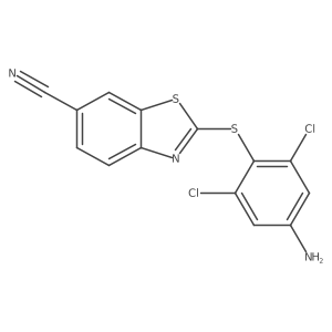 2-(4-Amino-2,6-dichloro-phenylsulfanyl)-benzothiazole-6-carbonitrile结构式