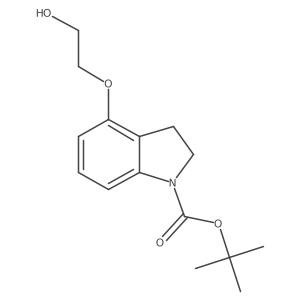 1h-Indole-1-carboxylic acid,2,3-dihydro-4-(2-hydroxyethoxy)-,1,1-dimethylethyl ester结构式