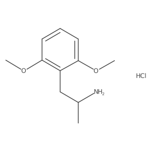 2,6-Dimethoxy-alpha-methyl-benzeneethanamine,monohydrochloride结构式