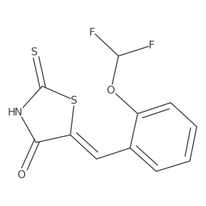 (E)-5-(2-(difluoromethoxy)benzylidene)-2-thioxothiazolidin-4-one结构式