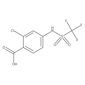 2-Chloro-4-{[(trifluoromethyl)sulfonyl]amino}benzoic acid Structure