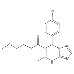 2-Methoxyethyl 7-(4-chlorophenyl)-5-methyl-4,7-dihydro[1,2,4]triazolo[1,5-a]pyrimidine-6-carboxylate Structure
