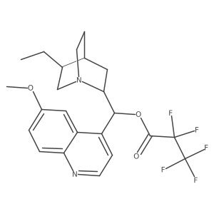 Cinchonan-9-ol, 10,11-dihydro-6a(2)-methoxy-, pentafluoropropanoate (ester), (8I+/-,9R)-结构式