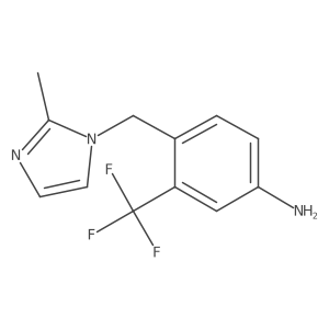 4-(2-Methylimidazol-1-ylmethyl)-3-trifluoromethyl-aniline结构式