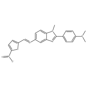 2-(4-(Dimethylamino)phenyl)-1-methyl-N-((5-nitrofuran-2-yl)methylene)-1H-benzo[d]imidazol-5-amine Structure