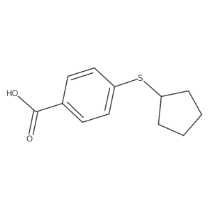 4-(Cyclopentylsulfanyl)benzoic acid结构式