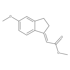 Methyl (2E)-(5-methoxy-2,3-dihydro-1H-inden-1-ylidene)acetate结构式