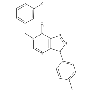6-(3-chlorobenzyl)-3-(p-tolyl)-3H-[1,2,3]triazolo[4,5-d]pyrimidin-7(6H)-one Structure
