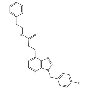 2-((3-(4-fluorobenzyl)-3H-[1,2,3]triazolo[4,5-d]pyrimidin-7-yl)thio)-N-phenethylacetamide Structure