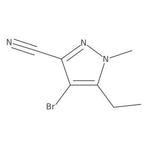 4-Bromo-5-ethyl-1-methyl-1h-pyrazole-3-carbonitrile Structure