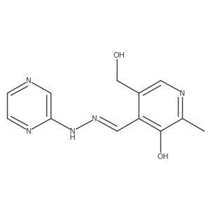 5-(Hydroxymethyl)-2-methyl-4-{[2-(pyrazin-2-yl)hydrazin-1-ylidene]methyl}pyridin-3-ol Structure