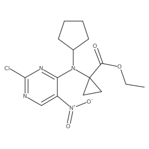Ethyl 1-[(2-chloro-5-nitropyrimidin-4-yl)-cyclopentylamino]cyclopropane-1-carboxylate结构式