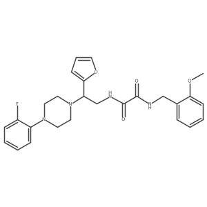 N1-(2-(4-(2-fluorophenyl)piperazin-1-yl)-2-(furan-2-yl)ethyl)-N2-(2-methoxybenzyl)oxalamide Structure