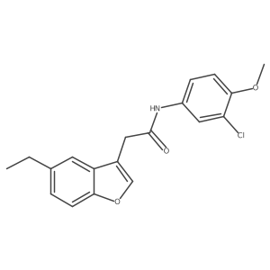 N-(3-chloro-4-methoxyphenyl)-2-(5-ethyl-1-benzofuran-3-yl)acetamide Structure