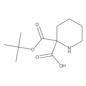 2-(Tert-butoxycarbonyl)piperidine-2-carboxylicacid结构式
