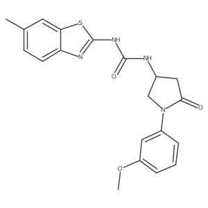 1-(1-(3-Methoxyphenyl)-5-oxopyrrolidin-3-yl)-3-(6-methylbenzo[d]thiazol-2-yl)urea结构式