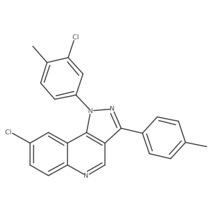 8-chloro-1-(3-chloro-4-methylphenyl)-3-(4-methylphenyl)-1H-pyrazolo[4,3-c]quinoline结构式