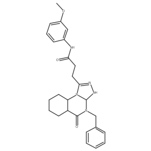 3-(4-benzyl-5-oxo-3,3a,5a,6,7,8,9,9a-octahydro-[1,2,4]triazolo[4,3-a]quinazolin-1-yl)-N-(3-methoxyphenyl)propanamide Structure