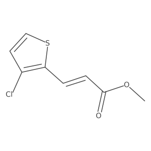 2-Propenoic acid, 3-(3-chloro-2-thienyl)-, methyl ester, (E)- Structure