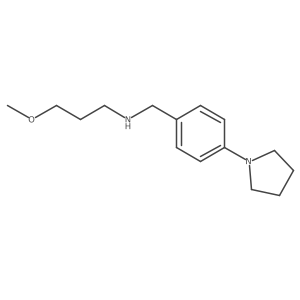 3-methoxy-N-(4-(pyrrolidin-1-yl)benzyl)propan-1-amine结构式