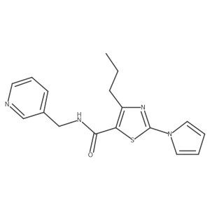 4-propyl-N-(pyridin-3-ylmethyl)-2-(1H-pyrrol-1-yl)-1,3-thiazole-5-carboxamide Structure