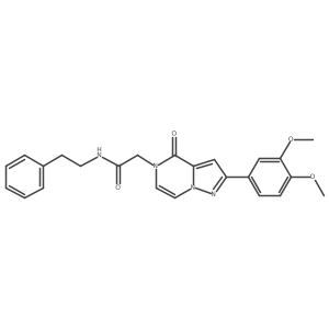 2-(2-(3,4-dimethoxyphenyl)-4-oxopyrazolo[1,5-a]pyrazin-5(4H)-yl)-N-phenethylacetamide结构式