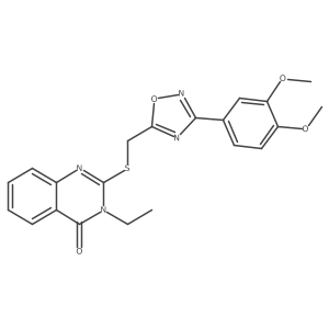 2-({[3-(3,4-Dimethoxyphenyl)-1,2,4-oxadiazol-5-yl]methyl}sulfanyl)-3-ethyl-3,4-dihydroquinazolin-4-one结构式