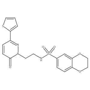 N-(2-(6-oxo-3-(thiophen-2-yl)pyridazin-1(6H)-yl)ethyl)-2,3-dihydrobenzo[b][1,4]dioxine-6-sulfonamide结构式