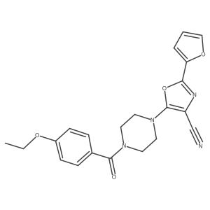 5-(4-(4-Ethoxybenzoyl)piperazin-1-yl)-2-(furan-2-yl)oxazole-4-carbonitrile Structure