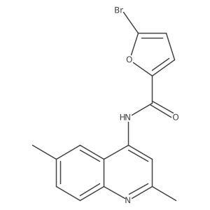 5-bromo-N-(2,6-dimethylquinolin-4-yl)furan-2-carboxamide结构式